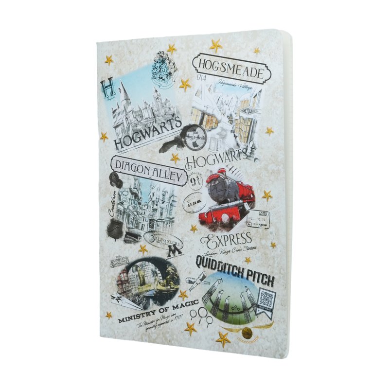 The Wizarding World Notebook A4 Unlined Cahier, 80pg, 100GSM by Paperblanks (Harry Potter Collection)