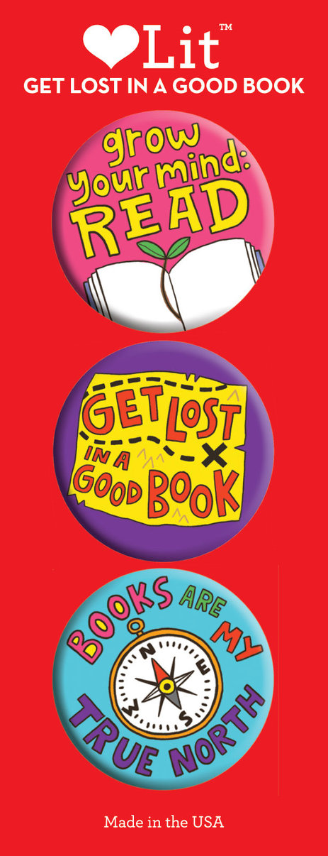 Get Lost in a Good Book 3-Button Assortment