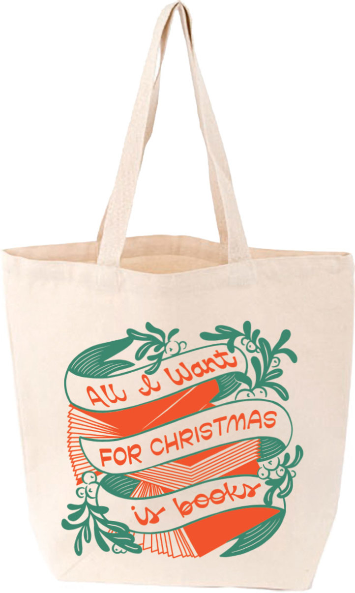 All I Want for Christmas Is Books Tote