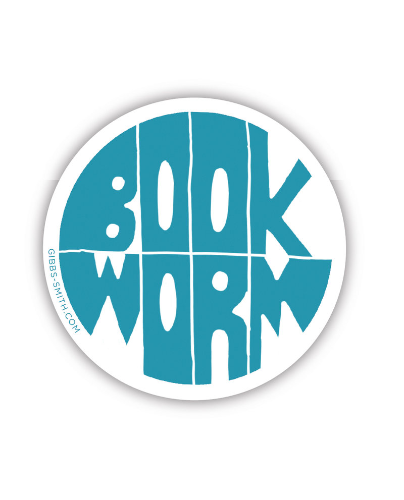 Book Worm (blue) Sticker