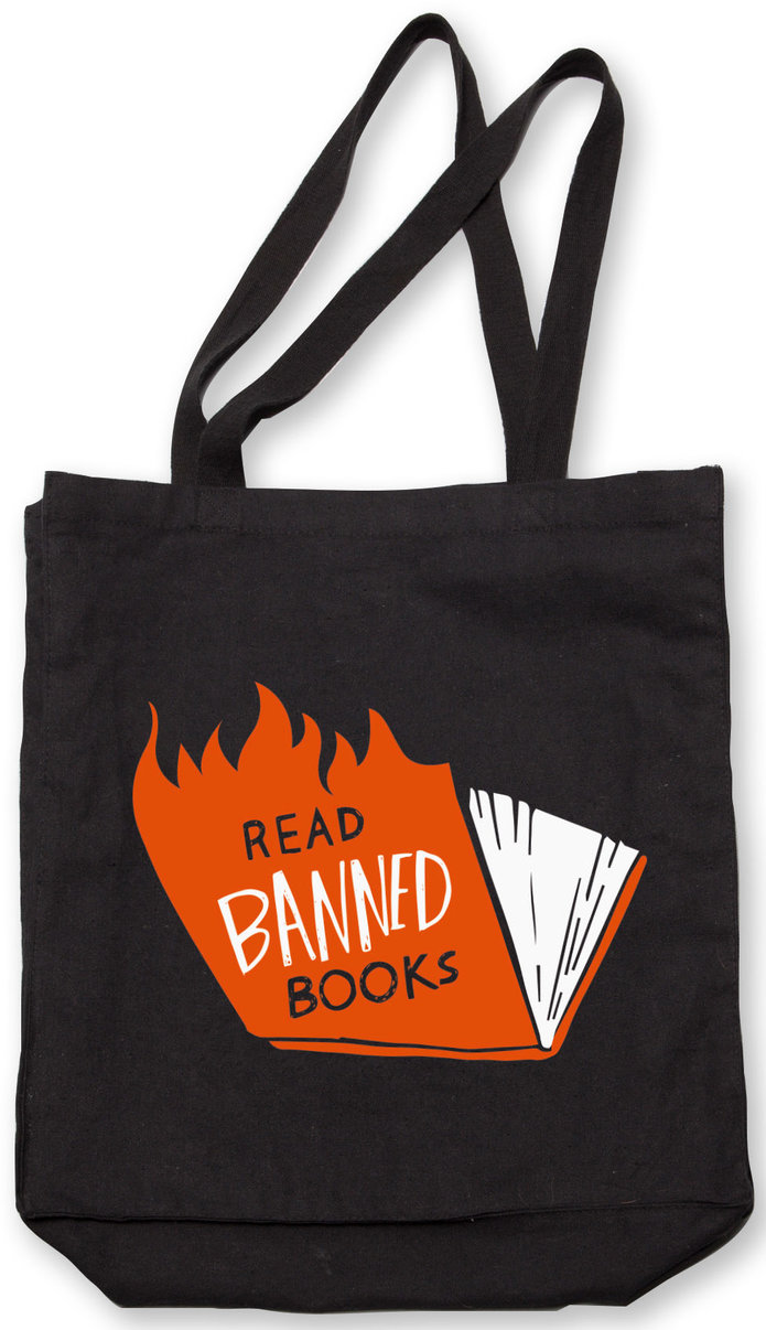 Banned Books (flames) Tote