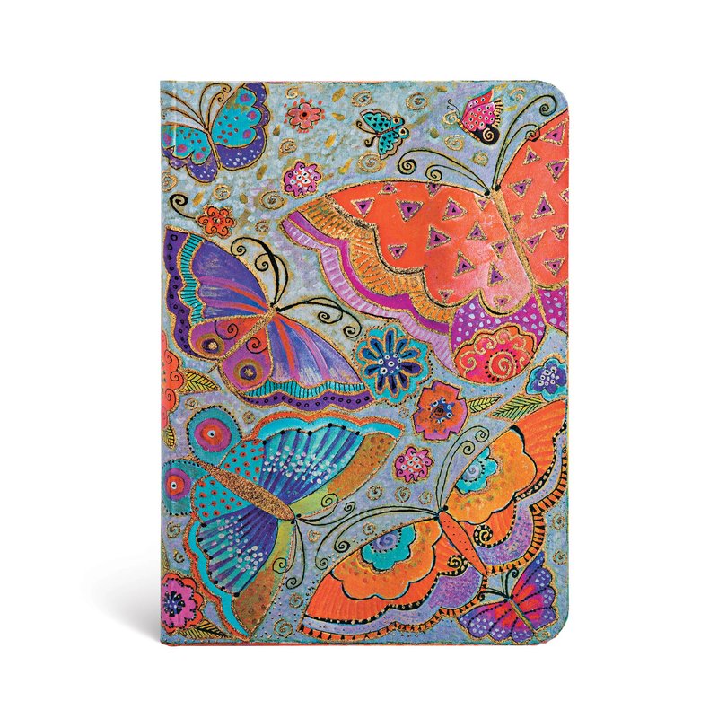 Flutterbyes Midi Lined Hardcover Journal, 176pg, 85GSM, Laurel Burch Collection by Paperblanks (Playful Creations)