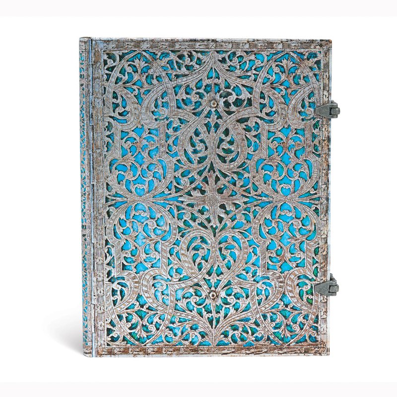 Maya Blue, Silver Filigree Collection, Hardcover, Ultra, Lined, Clasp Closure, 240 Pg, 120 GSM