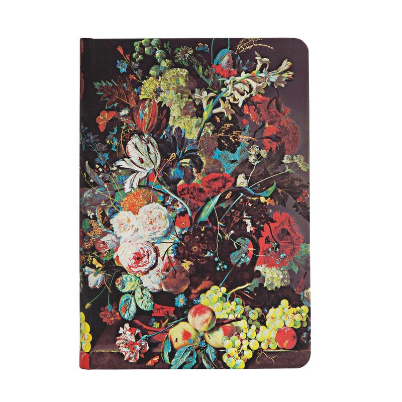 Van Huysum, Still Life Burst, Hardcover, Mini, Lined, Elastic Band Closure, 176 Pg, 85 GSM