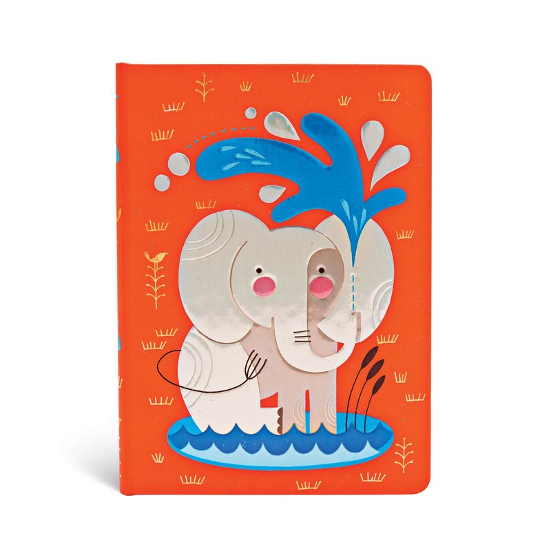 Baby Elephant, Tracy Walker's Animal Friends, Hardcover, Midi, Unlined, Elastic Band Closure, 176 Pg, 85 GSM