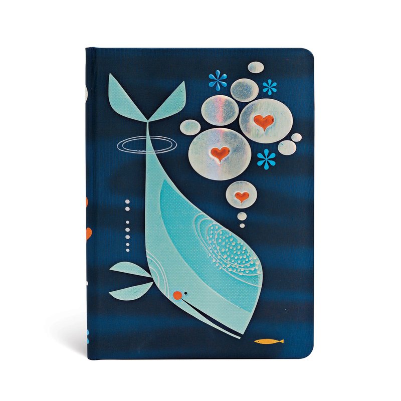 Whale and Friend Midi Unlined Hardcover Journal, 176pg, 85GSM by Paperblanks (Tracy Walker's Animal Friends)