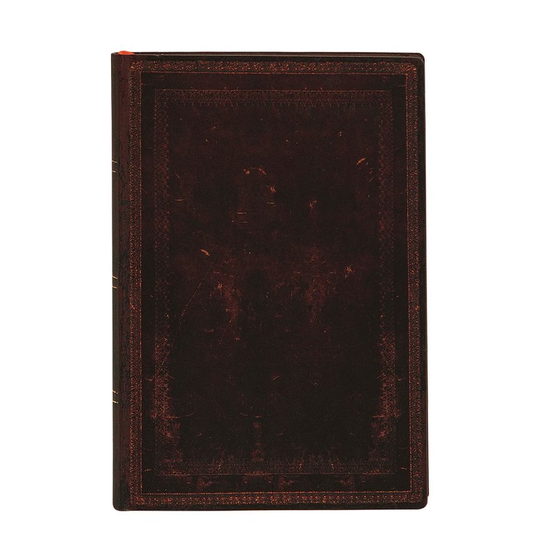 Black Moroccan Bold, Old Leather Collection, Softcover Flexi, Mini, Unlined, 240 Pg, 100 GSM