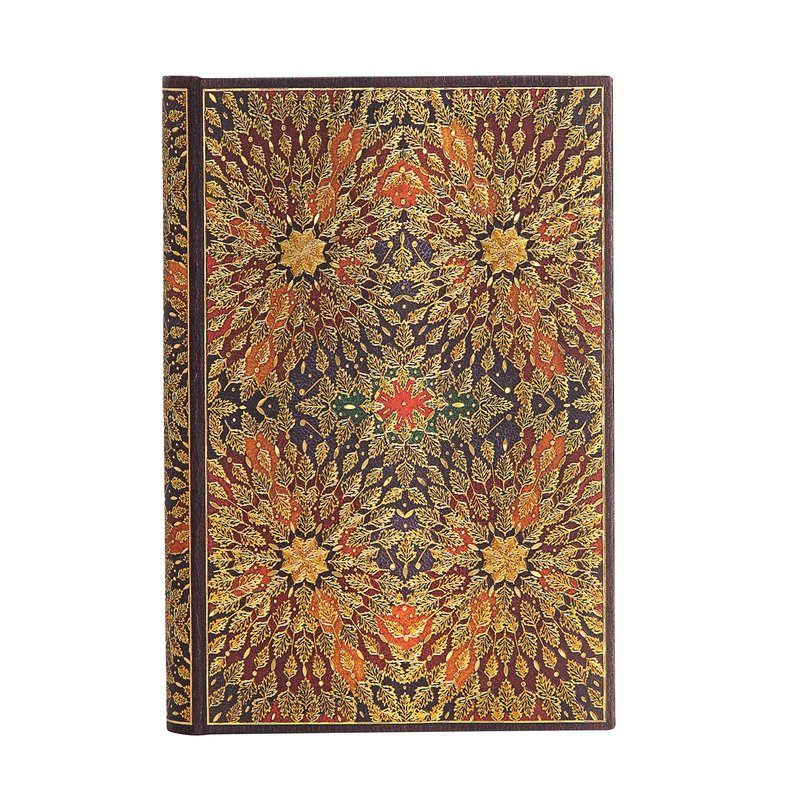 Fire Flowers, Hardcover, Mini, Unlined, Elastic Band Closure, 240 Pg, 120 GSM