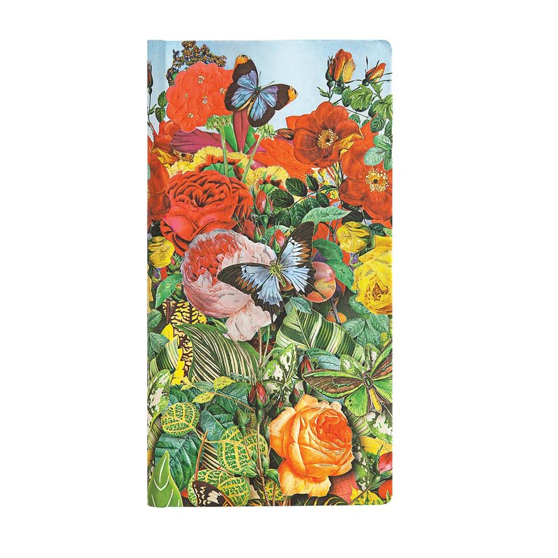 Butterfly Garden Slim Lined Hardcover Journal, 176pg, 85GSM by Paperblanks (Nature Montages)