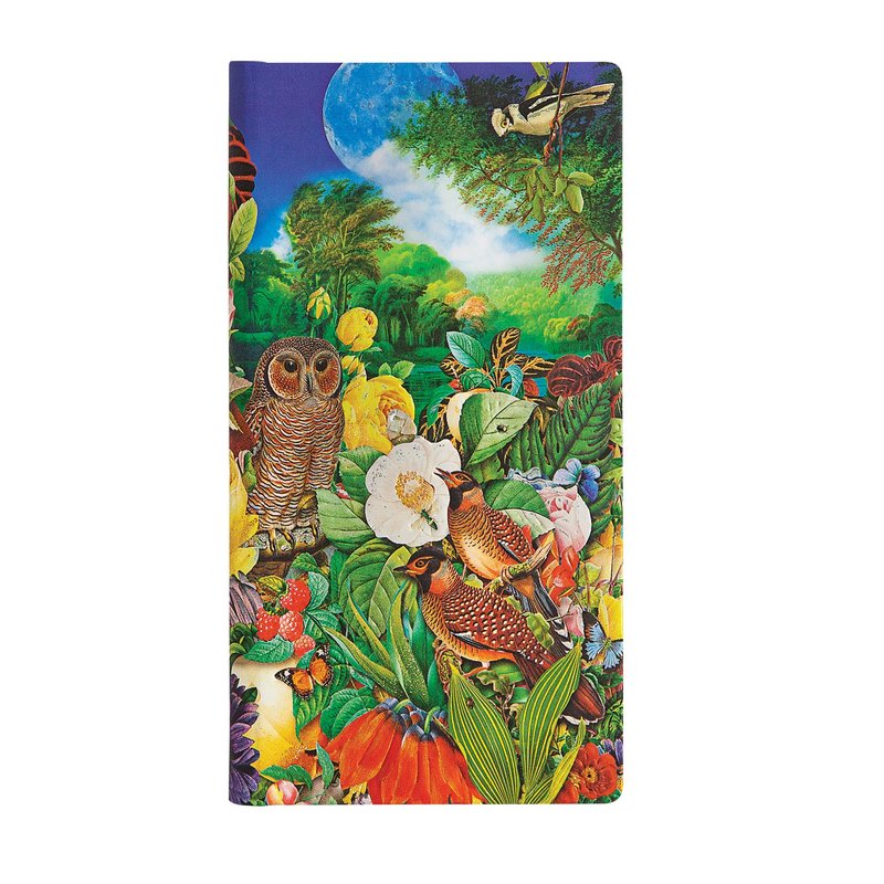 Moon Garden Slim Lined Hardcover Journal, 176pg, 85GSM by Paperblanks (Nature Montages)