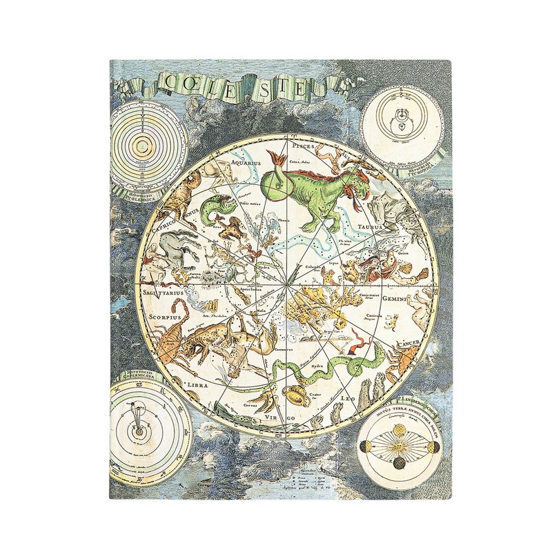 Celestial Planisphere, Early Cartography, Softcover Flexi, Ultra, Lined, 176 Pg, 100 GSM