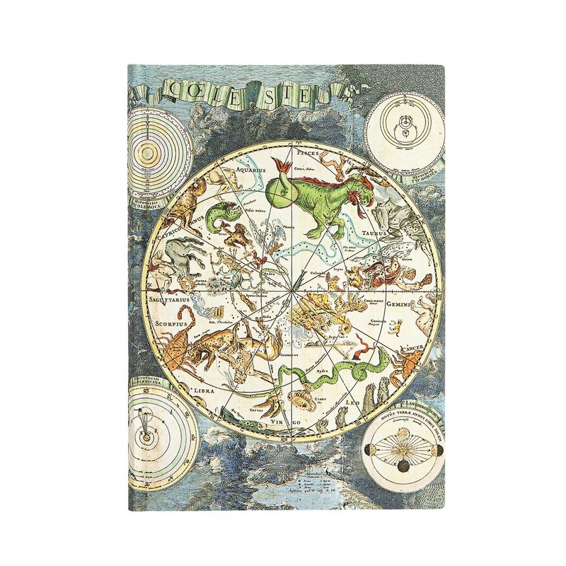 Celestial Planisphere, Early Cartography, Softcover Flexi, Midi, Lined, 176 Pg, 100 GSM