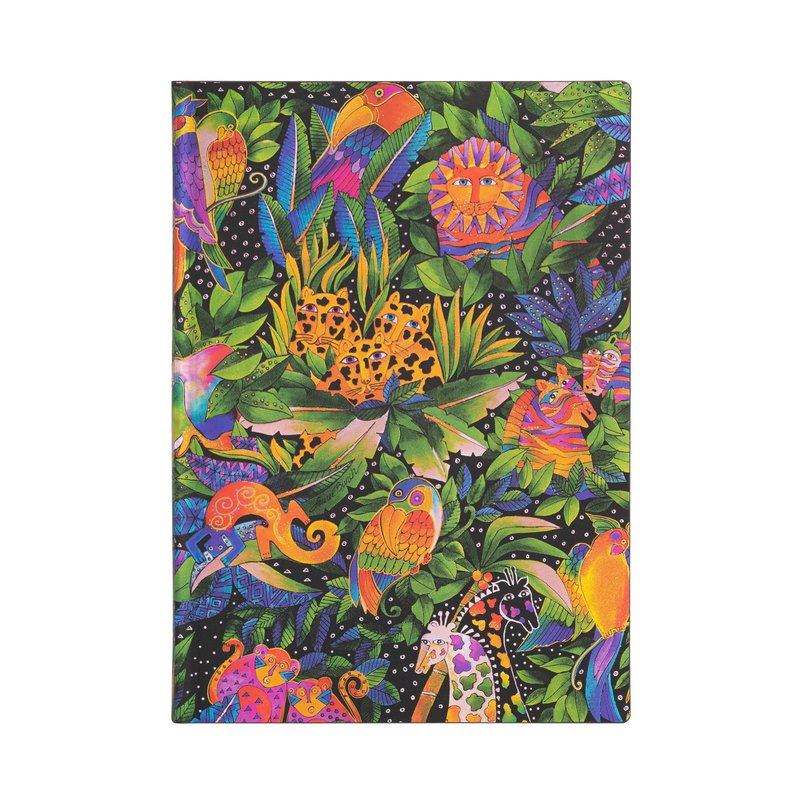 Jungle Song Midi Lined Softcover Journal, 176pg, 100GSM, Laurel Burch Collection by Paperblanks (Whimsical Creations)