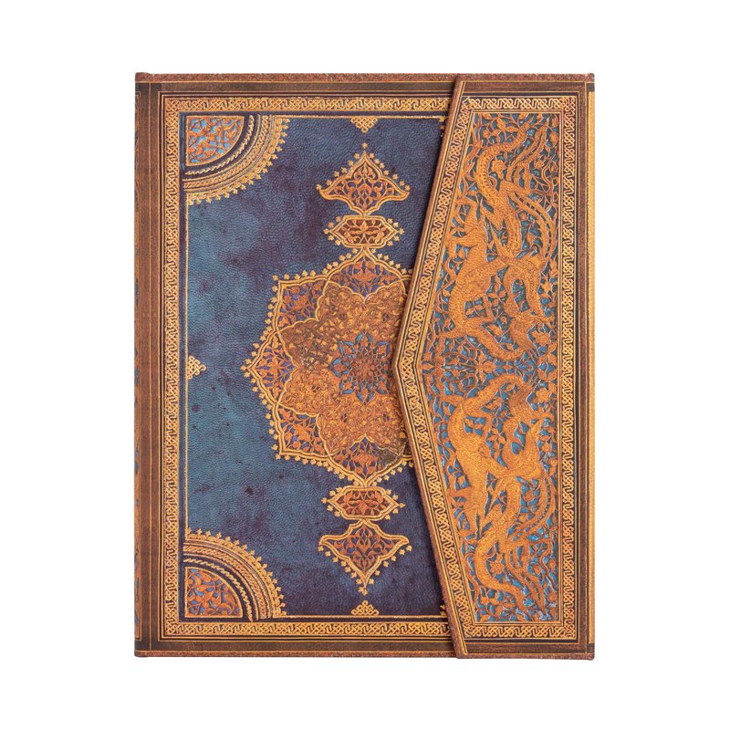 Safavid Indigo, Safavid Binding Art, Hardcover, Ultra, Lined, Wrap Closure, 144 Pg, 120 GSM