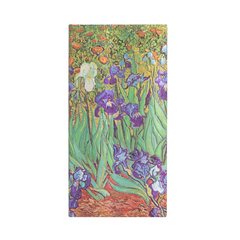 Van Gogh's Irises, Hardcover, Slim, Lined, Elastic Band Closure, 176 Pg, 85 GSM