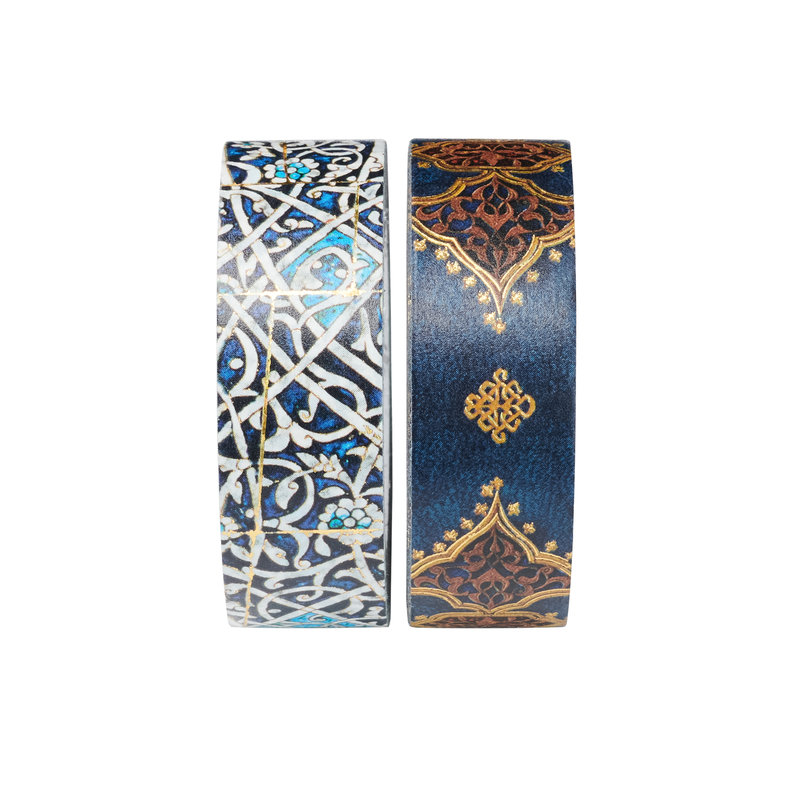 Granada Turquoise/Safavid Indigo, Pack of 2 Rolls of Washi Tape