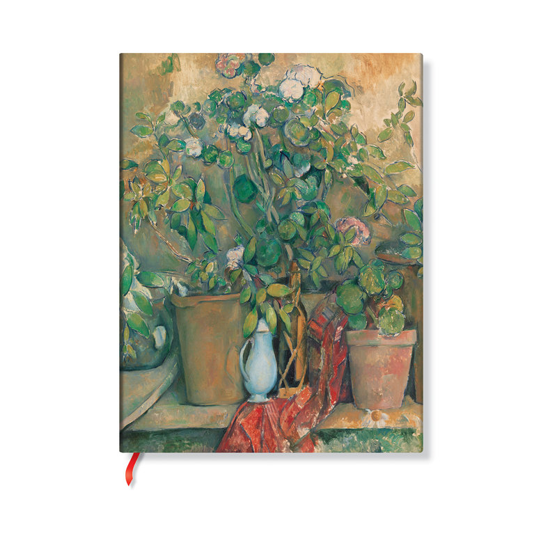 Cezanne's Terracotta Pots and Flowers, Address Books, Midi, Address Book, Elastic Band, 144 Pg, 120 GSM