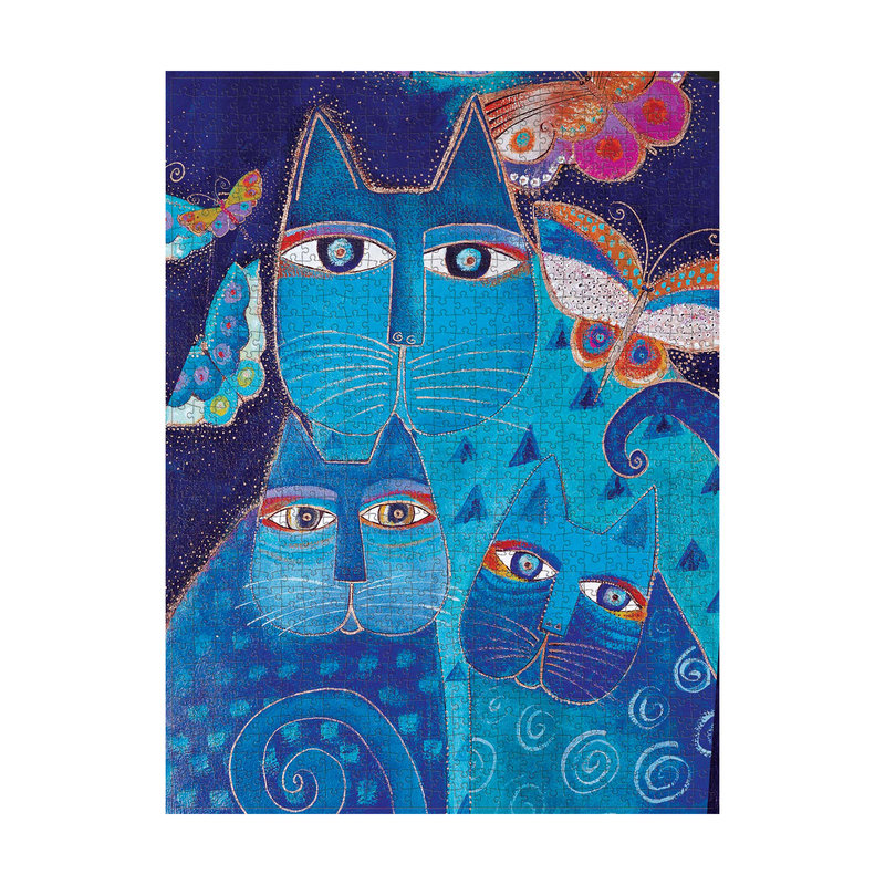 Blue Cats & Butterflies, Fantastic Felines, Jigsaw Puzzles, 500 pieces