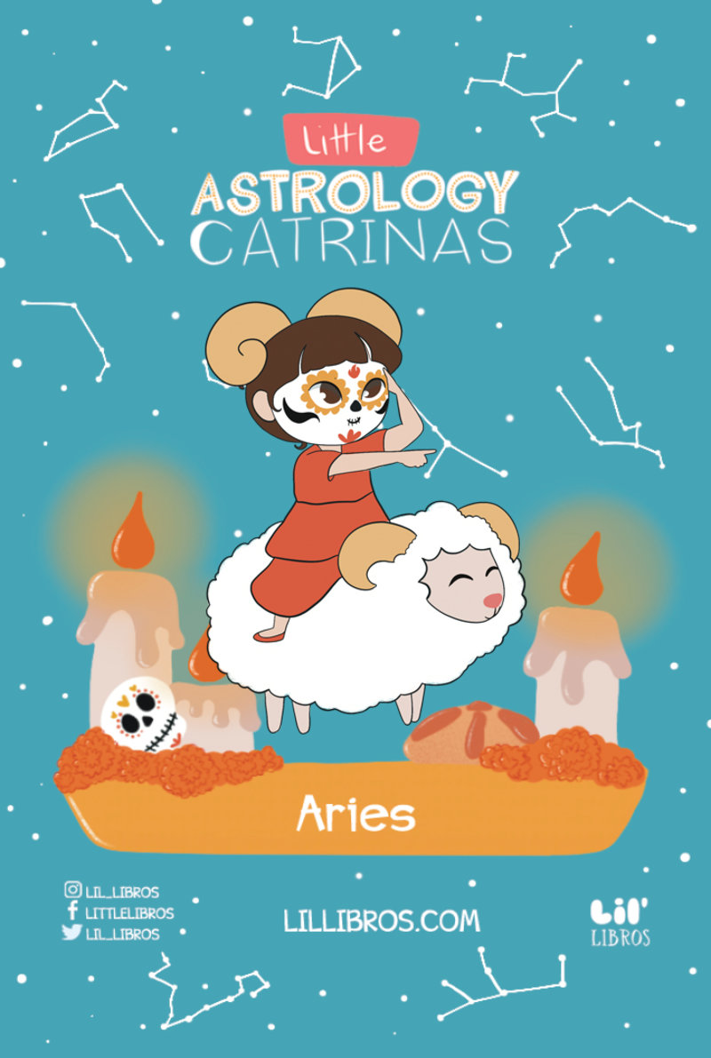Little Astrology Catrinas: Aries Enamel Pin