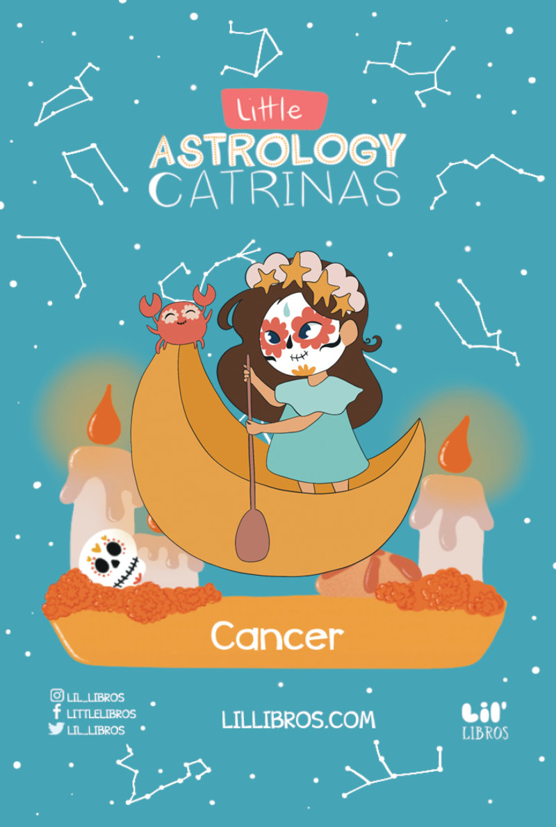 Little Astrology Catrinas: Cancer Enamel Pin