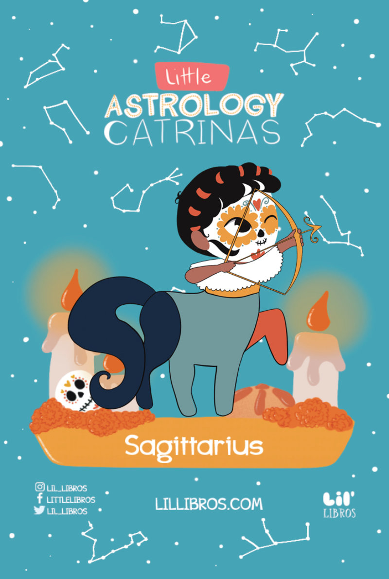 Little Astrology Catrinas: Sagittarius Enamel Pin