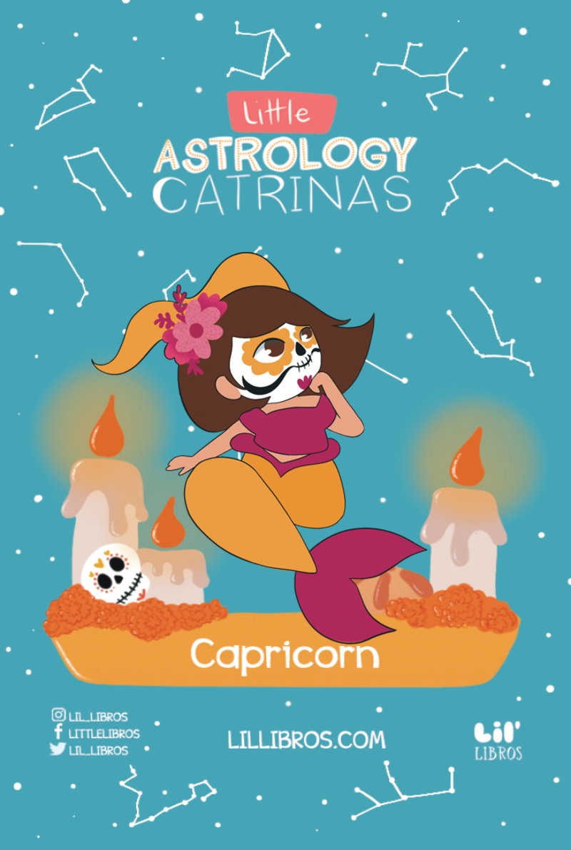 Little Astrology Catrinas: Capricorn Enamel Pin