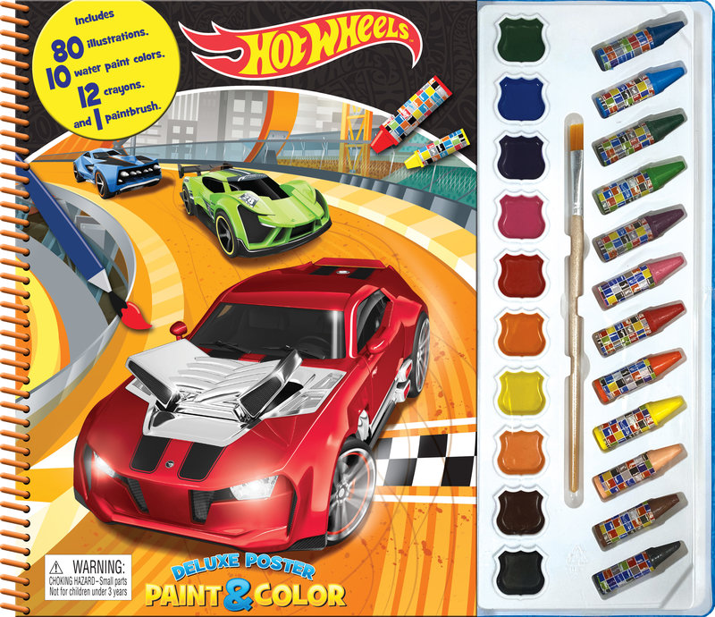 MATTEL HOT WHEELS DELUXE POSTER PAINT & COLOR