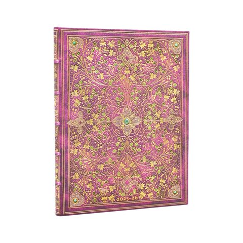 2025-2026 Diamond Jubilee, Sangorski & Sutcliffe, 18-Month Planner, Ultra, Vertical, Elastic Band, 208 Pg, 80 GSM
