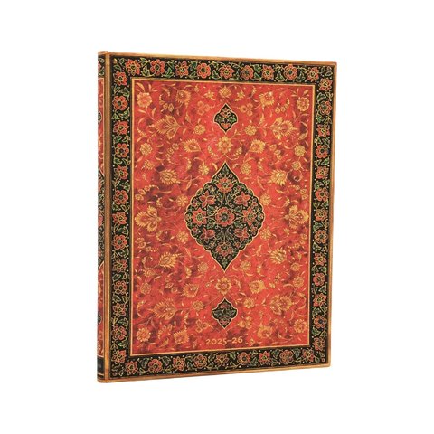2025-2026 Layla, Persian Poetry, 18-Month Planner, Ultra, Vertical, Elastic Band, 208 Pg, 80 GSM