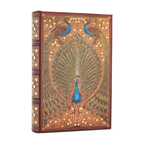 2026 Hafiz's Peacocks, Sangorski & Sutcliffe, 12-Month Planner, Mini, Day-at-a-Time, Elastic Band, 416 Pg, 80 GSM