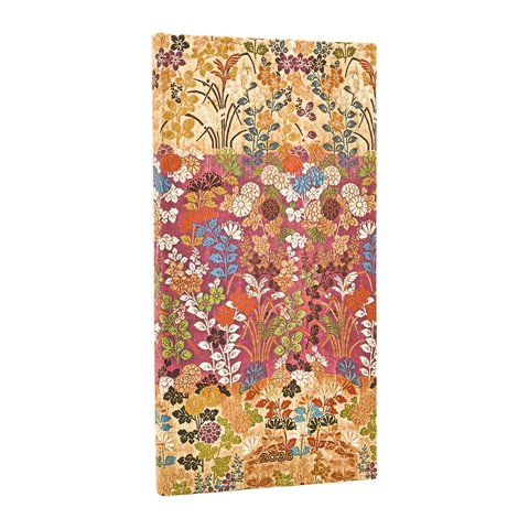 2026 Kara-ori Pink, Japanese Kimono, 12-Month Planner, Slim, Horizontal, Elastic Band, 160 Pg, 100 GSM