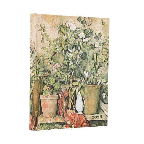 2026 Cezanne's Terracotta Pots and Flowers, Cezanne's Terracotta Pots and Flowers, 12-Month Planner, Midi, Day-at-a-Time, Elastic Band, 416 Pg, 80 GSM
