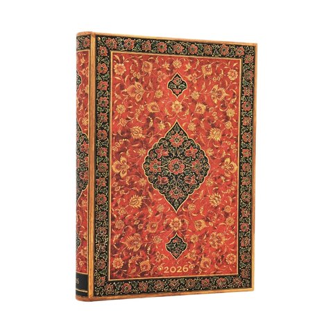 2026 Layla, Persian Poetry, 12-Month Planner, Midi, Day-at-a-Time, Elastic Band, 416 Pg, 80 GSM