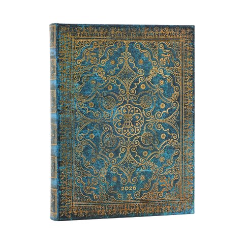 2026 Azure, Equinoxe, 12-Month Planner, Ultra, Day-at-a-Time, Elastic Band, 416 Pg, 80 GSM