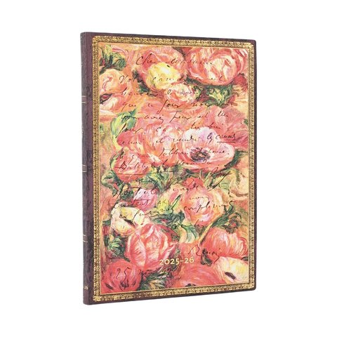 2025-2026 Renoir, Letter to Morisot (1892), Embellished Manuscripts Collection, 18-Month Planner Flexis, Midi, Horizontal, Elastic Band, 224 Pg, 80 GSM