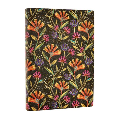 2026 Wild Flowers, Playful Creations, 12-Month Planner Flexis, Midi, Day-at-a-Time, Elastic Band, 432 Pg, 80 GSM