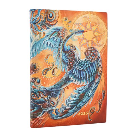 2026 Skybird, Birds of Happiness, 12-Month Planner Flexis, Midi, Horizontal, Elastic Band, 176 Pg, 100 GSM