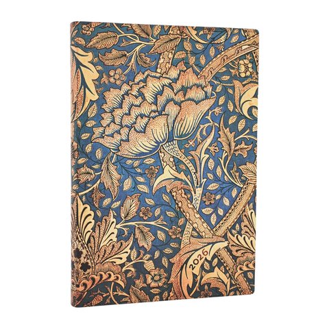 2026 Morris Windrush, William Morris, 12-Month Planner Flexis, Midi, Vertical, Elastic Band, 176 Pg, 100 GSM