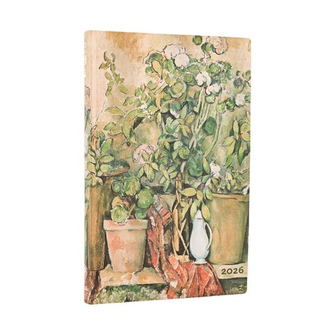 2026 Cezanne's Terracotta Pots and Flowers, Cezanne's Terracotta Pots and Flowers, 12-Month Planner Flexis, Maxi, Day-at-a-Time, Elastic Band, 400 Pg, 80 GSM