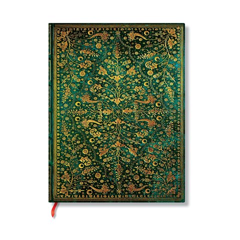 Emerald Flower Mini Unlined Hardcover Journal, 176pg, 85GSM, Marsh's Library by Paperblanks (Nature's Grace)