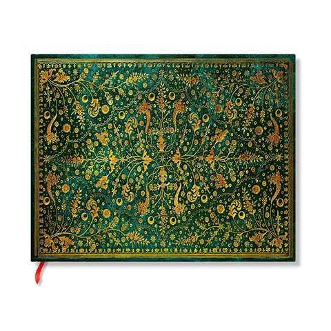 Emerald Flower Guest Book Unlined Hardcover Guest Book, 144pg, 120GSM, Marsh's Library by Paperblanks (Nature's Grace)