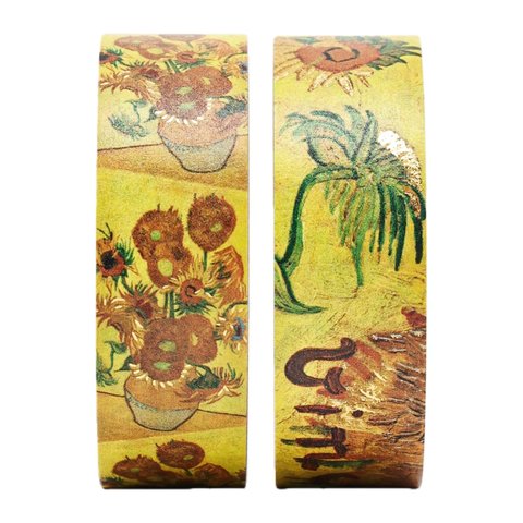 Van Gogh, Sunflowers Washi Tape, The Van Gogh Museum Collection by Paperblanks (Washi Tape Mixed Pack)