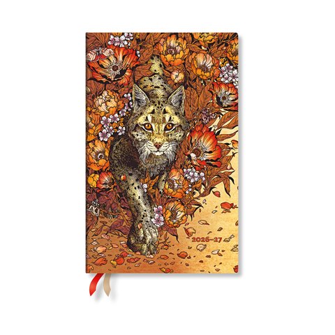 2027 Lynx Rising Maxi Vertical Hardcover 18-Month Weekly Planner, 208pg, 80GSM by Paperblanks (Erica Williams Art)