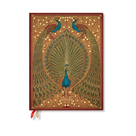 2027 Hafiz's Peacocks Ultra Vertical Hardcover 18-Month Weekly Planner, 208pg, 80GSM by Paperblanks (Sangorski & Sutcliffe)