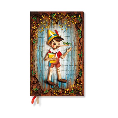 2027 Carlo Collodi, Pinocchio Maxi Horizontal Hardcover 12-Month Weekly Planner, 160pg, 100GSM by Paperblanks (Fairy Tale Collection)