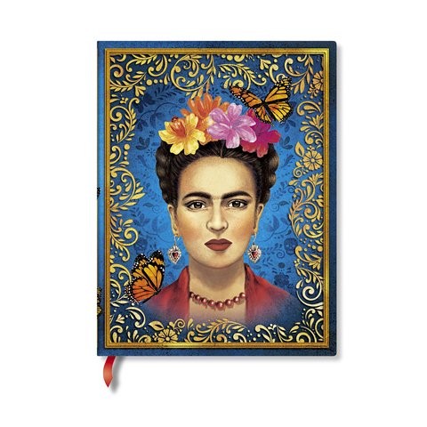 The Colourful Portrait Midi Unlined Hardcover Journal, 144pg, 120GSM by Paperblanks (Viva Frida)