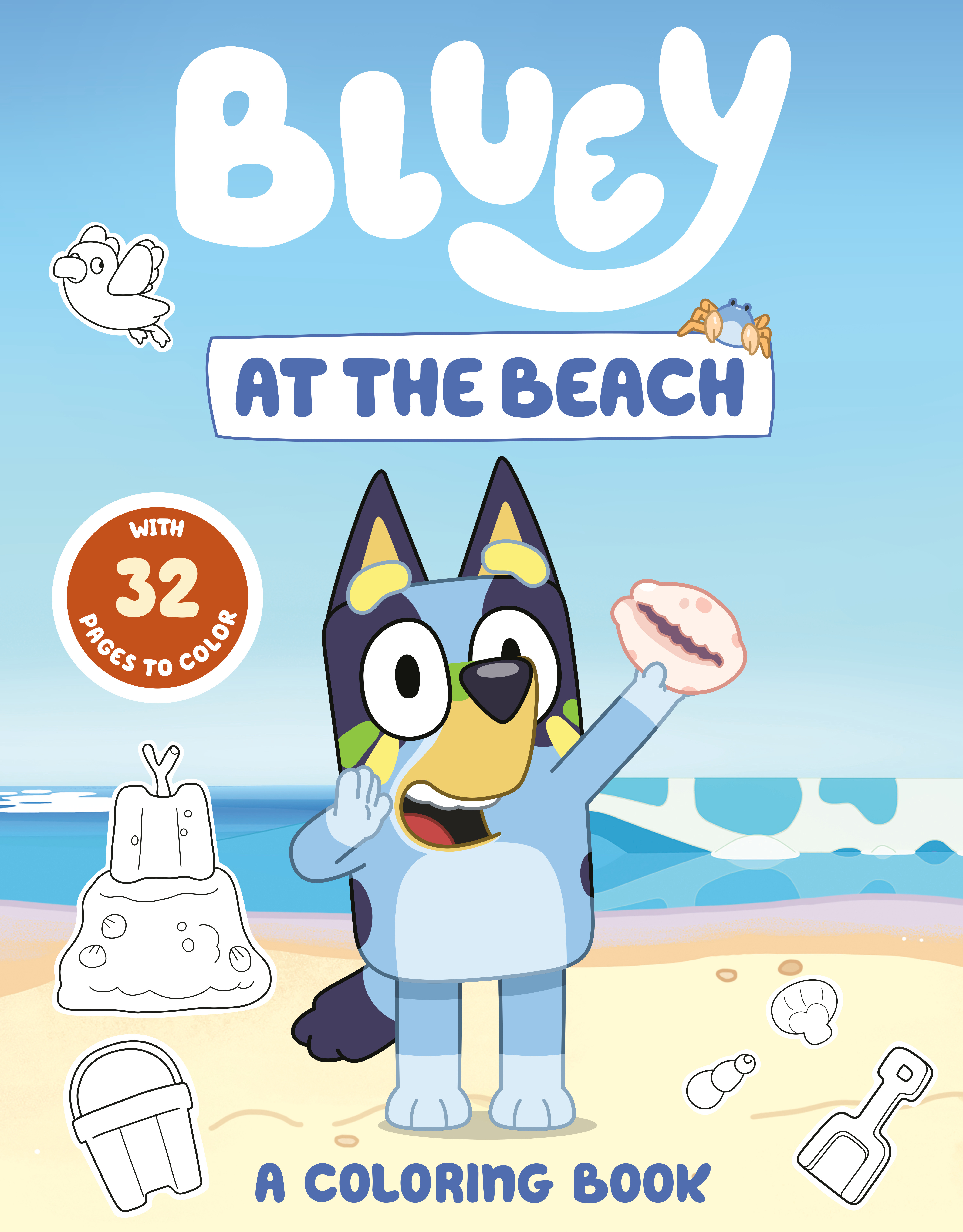 Bluey: At the Beach: A Coloring Book