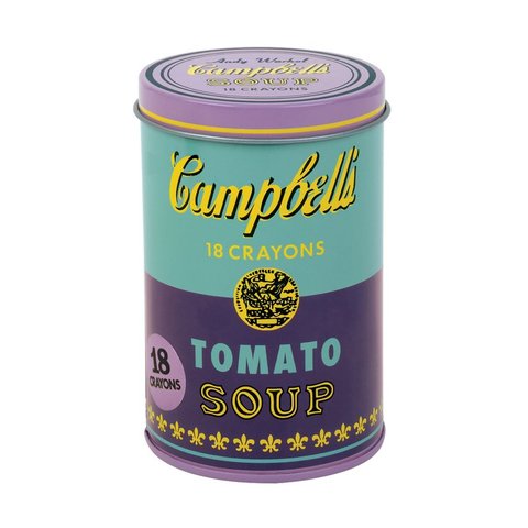 Andy Warhol Purple Soup Can Crayons