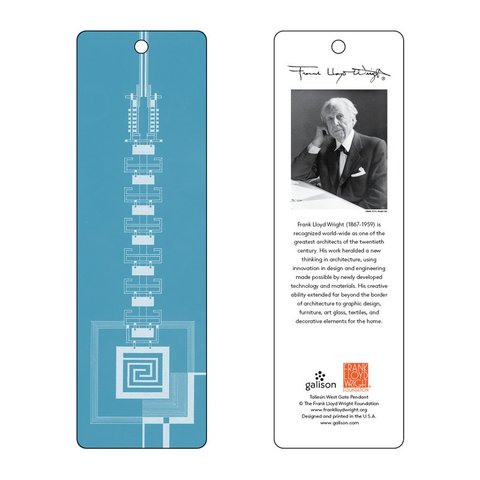 Frank Lloyd Wright Taliesin West Gate Bookmark (Blue)