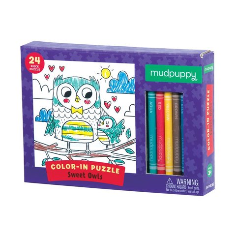 Sweet Owls Color-in Puzzle